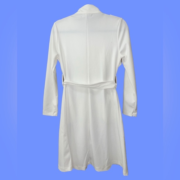 NWT 🆕#130 LOVE TREE, MARA, WAIST TIE ZIP UP LONG LINE TRENCH COAT JACKET, SMALL - Picture 7 of 12